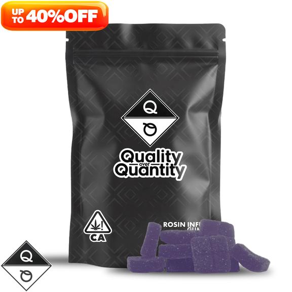 QUALITY OVER QUANTITY - Mixed Berry 1:1 CBN:THC Rosin Gummies 100mg