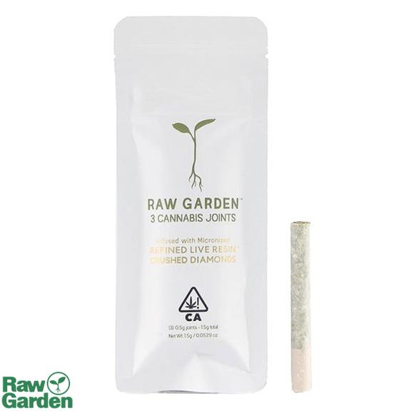 RAW GARDEN - Space Station OG Crushed Diamond Infused Joint 3 pack 1.5g