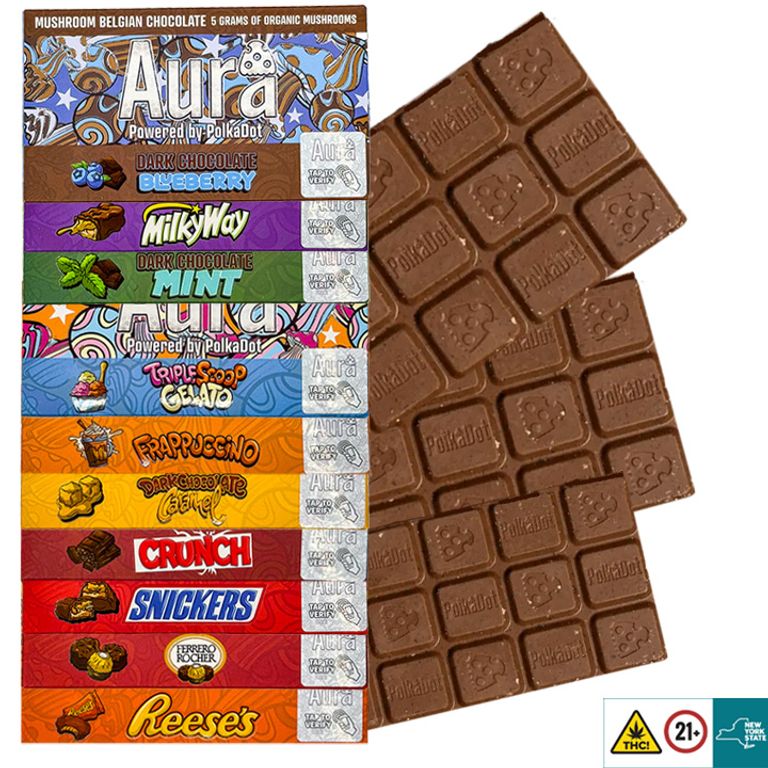 Polkadot Mushroom Belgian Chocolate Bars