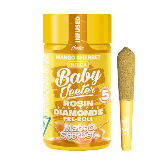 BABY JEETER - Mango Sherbet Rosin Infused Preroll Pack 2.5g