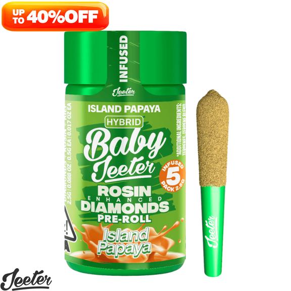 BABY JEETER - Island Papaya Rosin Infused Preroll Pack 2.5g