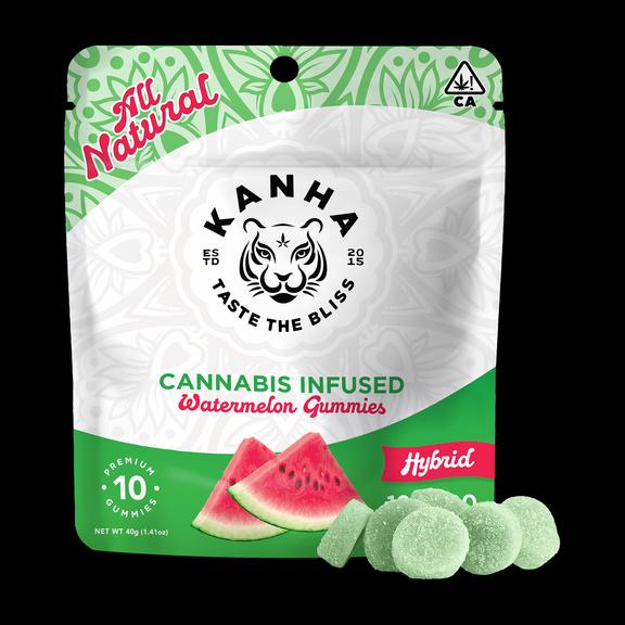 KANHA - Classic Watermelon | 100mg (10x10mg) Gummies (Hybrid)