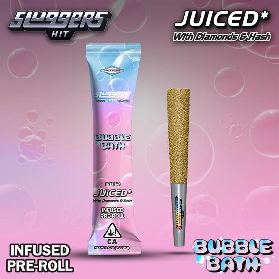 Sluggers - Bubble Bath | 0.7g Juiced Pre Roll (Indica)