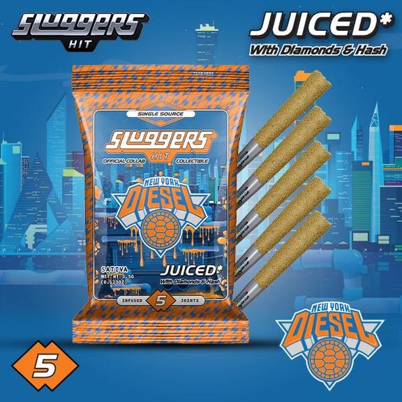 Sluggers - NYC Diesel | 5 Pk 3.5g Juiced Pre Rolls (Sativa)