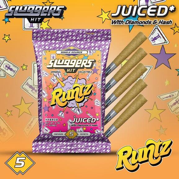 Sluggers - Runtz | 5 Pk 3.5g Juiced Pre Rolls (Hybrid)
