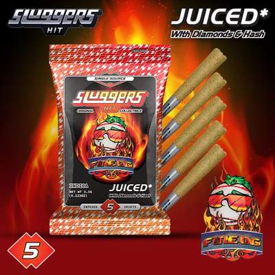 Sluggers - Fire OG | 5 Pk 3.5g Juiced Pre Rolls (Indica)