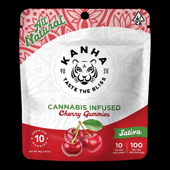 KANHA - Classic Cherry | 100mg (10x10mg) Gummies (Sativa)