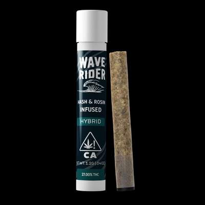 Wave Rider - Lemon Barz | Hash+Rosin Infused 1.2g Pre Roll (Hybrid)
