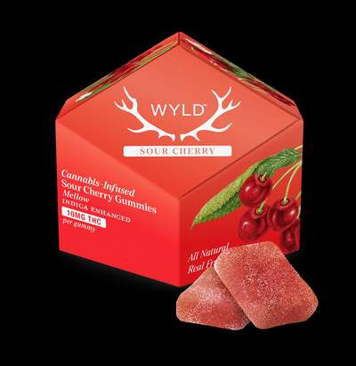 Wyld - Sour Cherry | 100mg (10x10mg) Gummies (Indica)