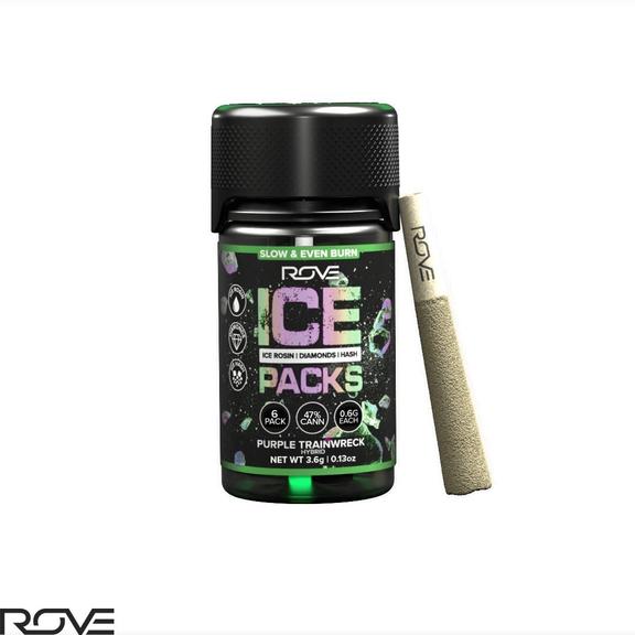 ROVE - Purple Trainwreck Ice Pack Infused Preroll 6 Pack 3.6g