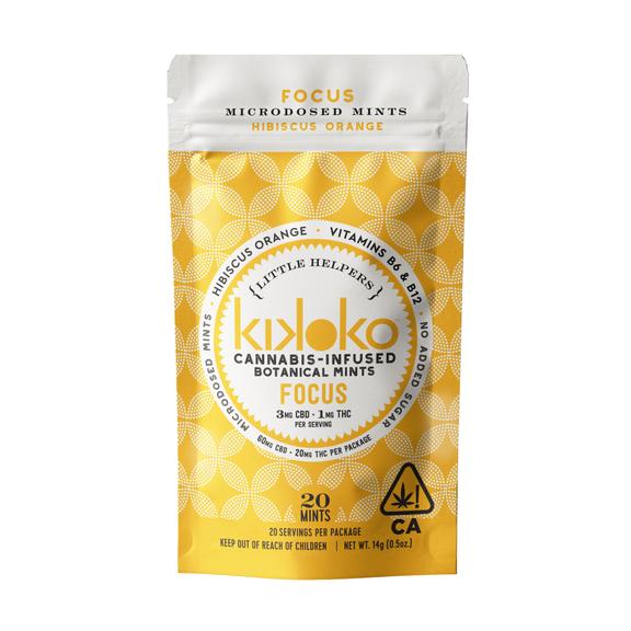 Kikoko - Little Helpers Focus Mints | 20mg THC (1mg THC x 20 Mints)