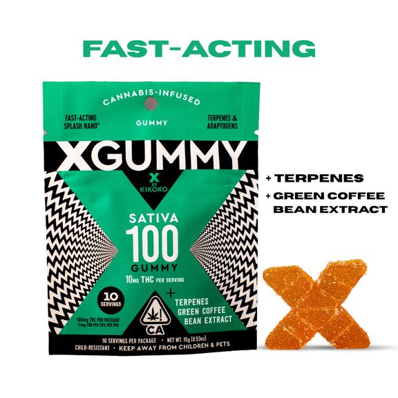 X - X Gummy Sativa | 100mg THC (10mg THC x 10 Gummy Servings)