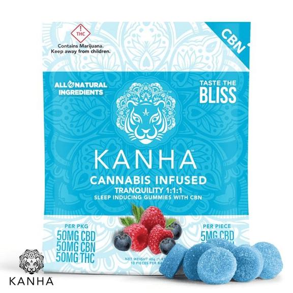 KANHA - Blue Raspberry CBN Tranquility Gummies 1:1:1