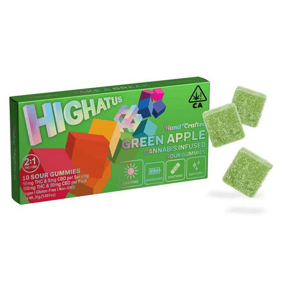 HIGHATUS - Green Apple Gummies THC CBD 100mg