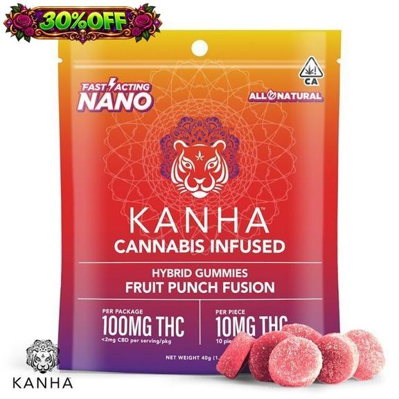 KANHA - Fruit Punch Fusion Nano Gummies 100mg