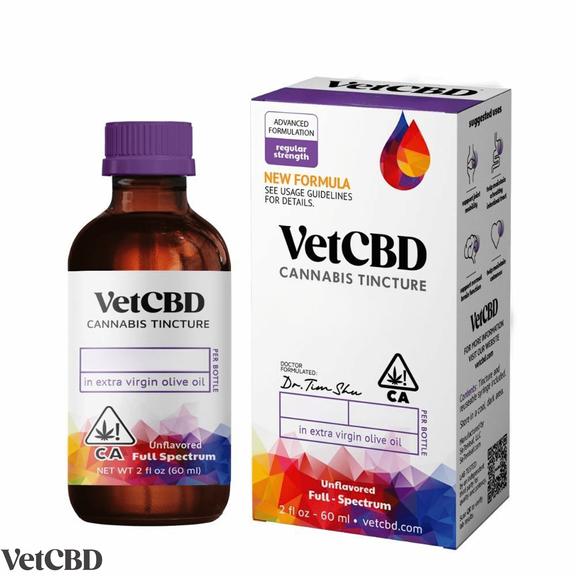 VET CBD - Regular Strength Tincture CBD 500mg : THC 25mg 60ml