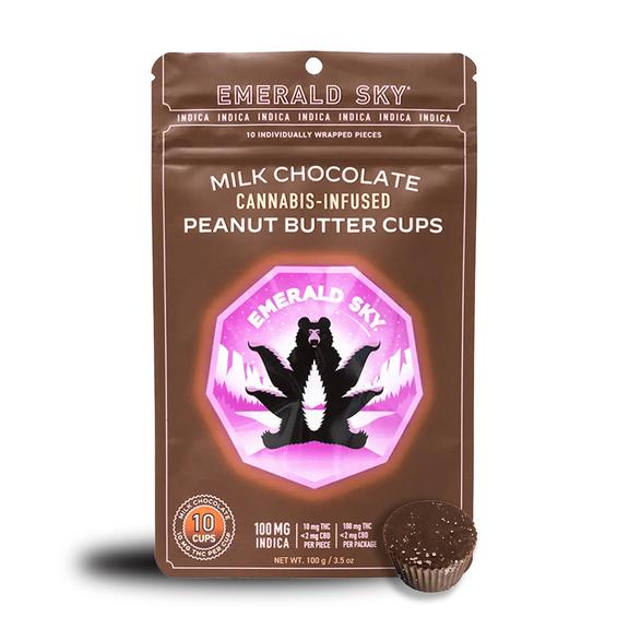 EMERALD SKY - Indica Milk Chocolate Peanut Butter Cups 100mg