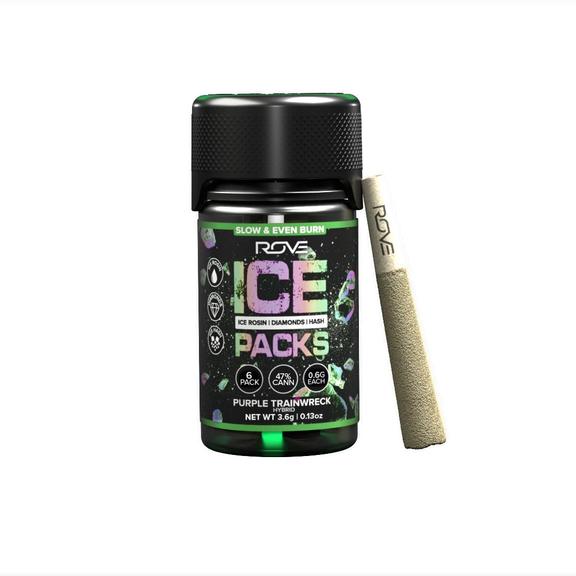 ROVE - Purple Trainwreck Ice Pack Infused Preroll 6 Pack 3.6g