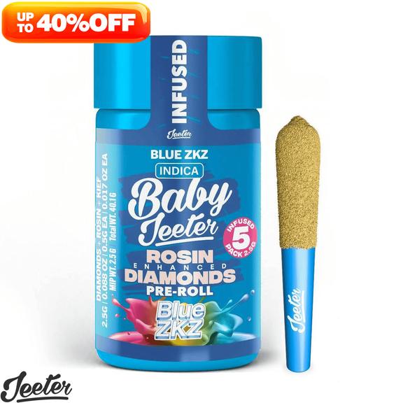 BABY JEETER - Blue ZKZ Rosin Infused Preroll Pack 2.5g