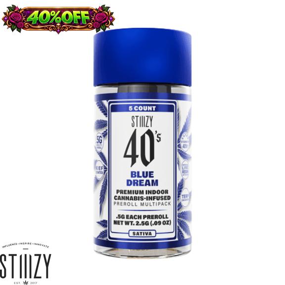 STIIIZY - Blue Dream 40's Infused Preroll  5 Pack 2.5g