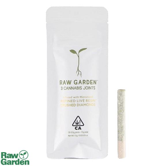 RAW GARDEN - Rainbow Lemon Smac Diamond Infused Joint 3 Pack 1.5g