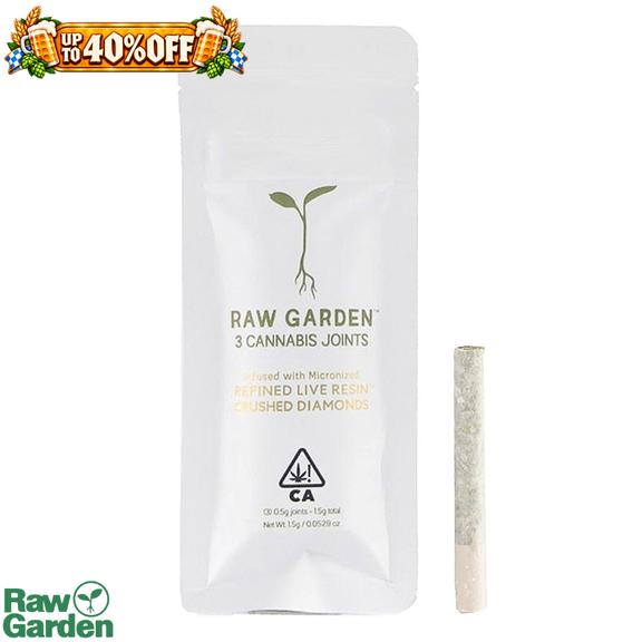 RAW GARDEN - Rainbow Lemon Smac Diamond Infused Joint 3 Pack 1.5g
