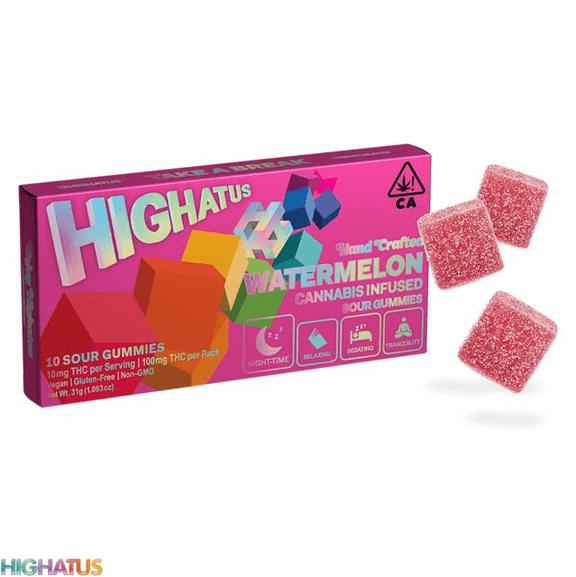 HIGHATUS - Watermelon Gummies 100mg THC