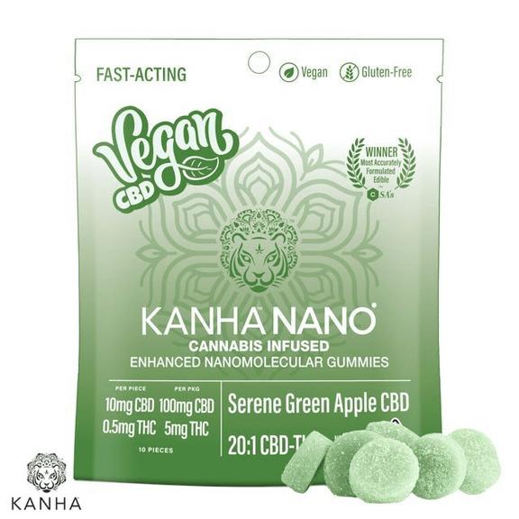 KANHA - CBD Serene Green Apple 20:1 Gummies 100mg
