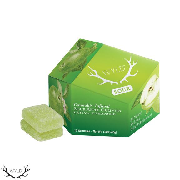 WYLD - Sour Apple Enhanced Gummies 100mg