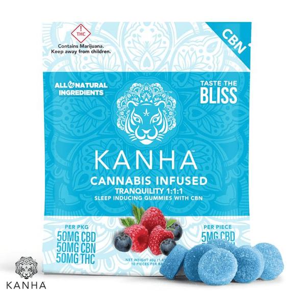 KANHA - Blue Raspberry CBN Tranquility Gummies 1:1:1