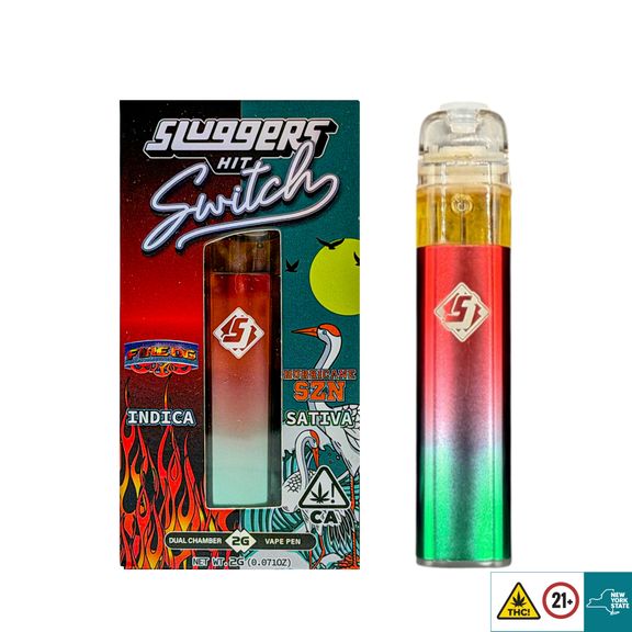 Sluggers Hit Fire OG x Hurricane SZN 2g Switch Dual Chamber Disposables