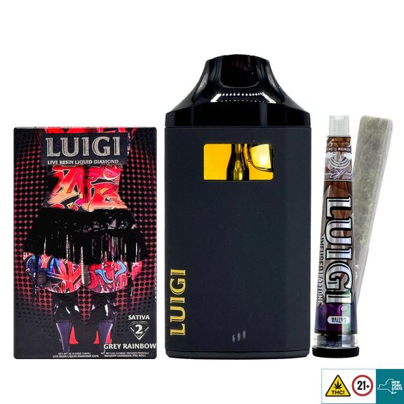 Luigi Live Resin Liquid Diamond Vape & PreRoll V2 Set