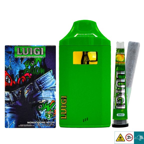 Luigi Live Resin Liquid Diamond Vape & PreRoll V2 Set